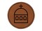 Greece Greek Symbol Church Dome Round Iron-On Engraved Faux Leather Patch Applique - 2.5"